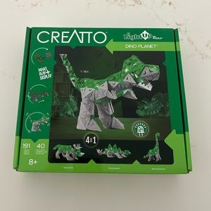 Thames & Kosmos Creatto Dino Planet Light-Up 3D Puzzle Kit Gray Green